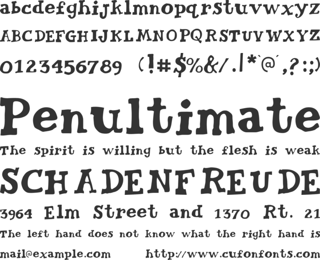 ArthurPen Medium font preview