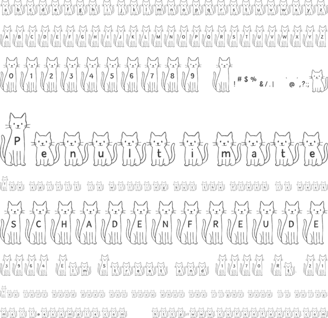 Tall Cat Short Cat font preview