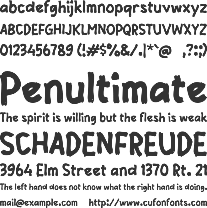 Zabelity font preview