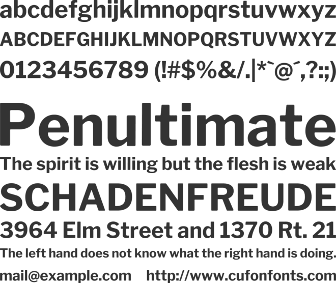 Plymounth font preview
