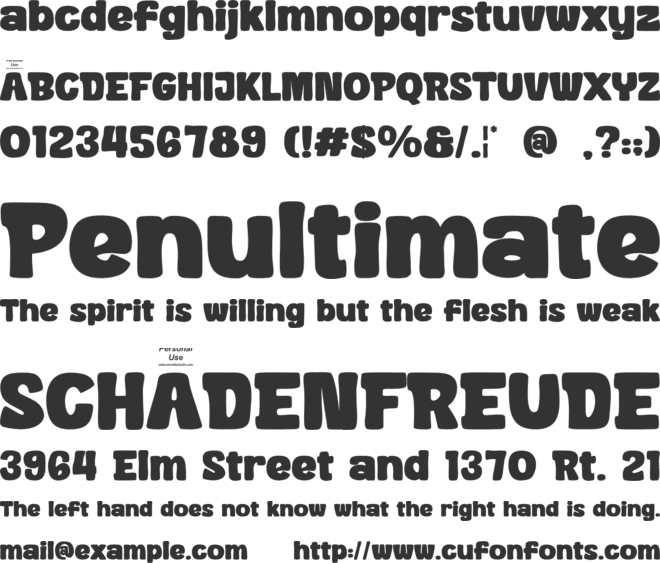 Eating Boder font preview