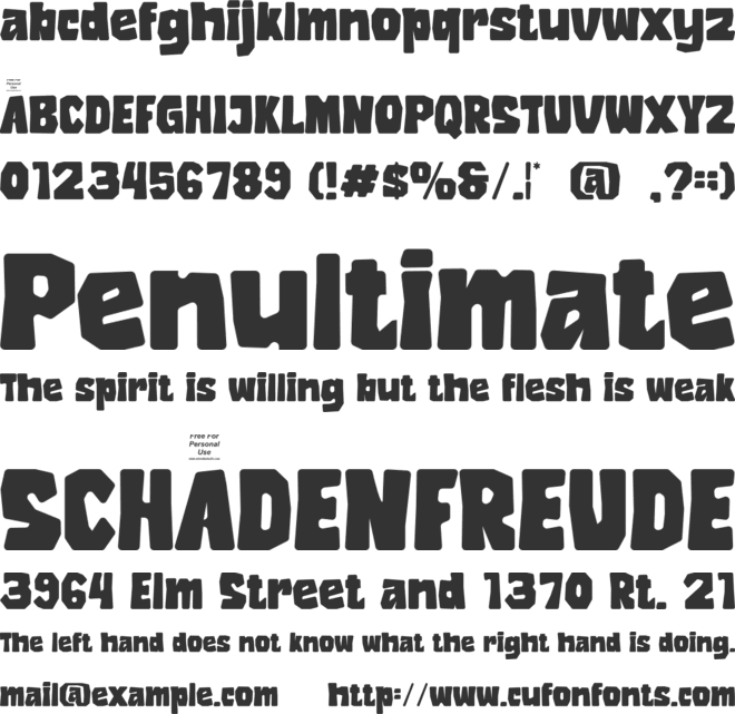 Tunali Fresh font preview