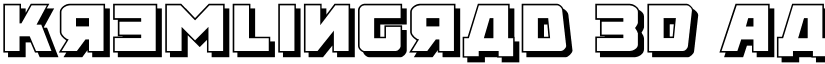 Kremlingrad 3D font