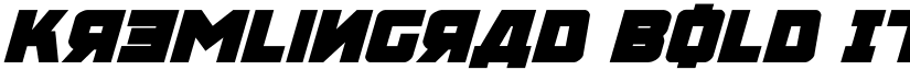 Kremlingrad Bold Italic font