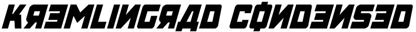 Kremlingrad Condensed Italic font