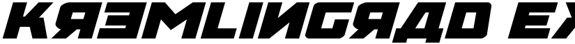 Kremlingrad Expanded Italic font