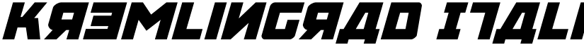 Kremlingrad Italic font