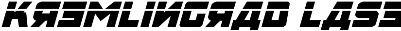Kremlingrad Laser Italic font