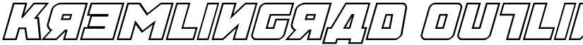 Kremlingrad Outline Italic font