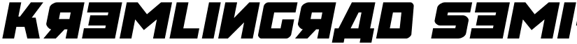 Kremlingrad Semi-Italic font