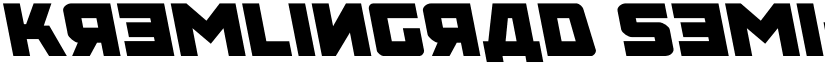 Kremlingrad Semi-Leftalic font