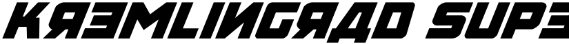 Kremlingrad Super-Italic font