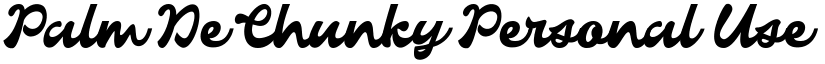 Palm De Chunky Personal Use Only font