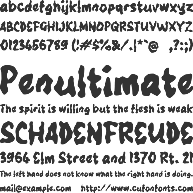 Zablengan font preview