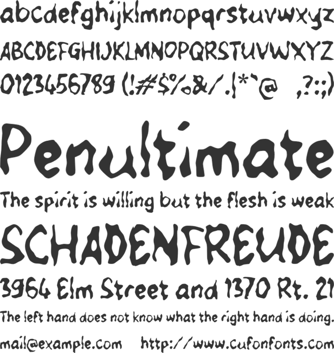 Zablaxo font preview