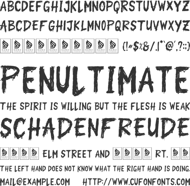 Last One Out font preview