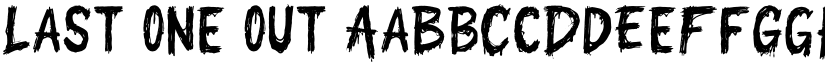 Last One Out font download
