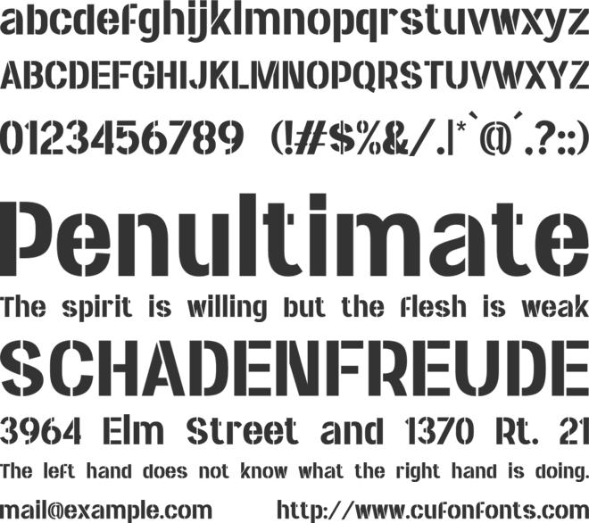 Graveland font preview