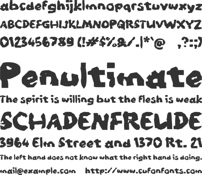 Zabikret font preview