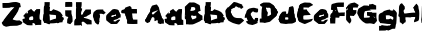 Zabikret font