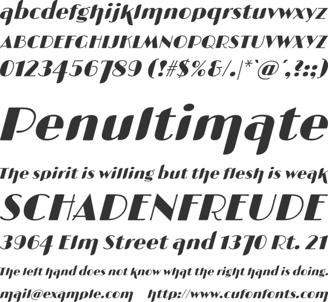 Limelight Italic font preview
