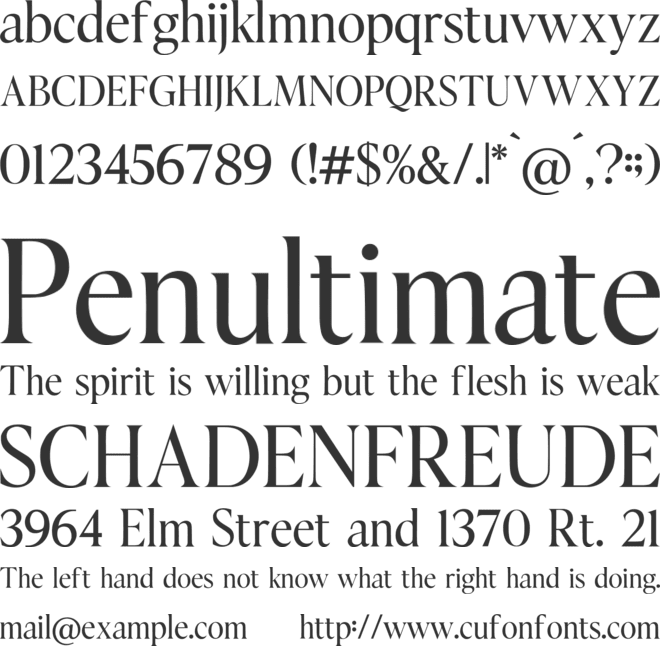 Valtoria font preview