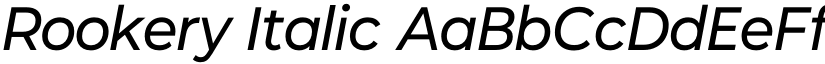 Rookery Italic font