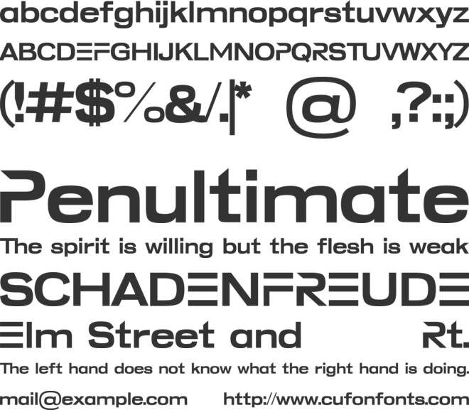 DERMER font preview
