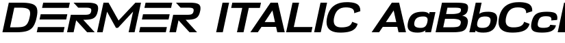 DERMER ITALIC font