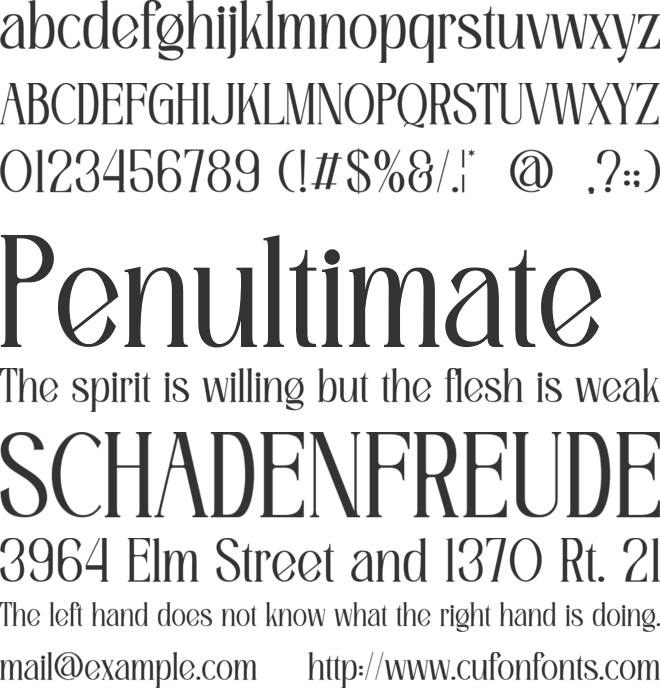 Refangi font preview