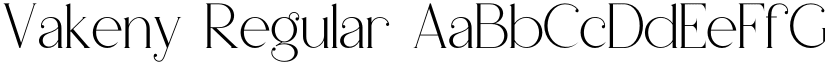 Vakeny Regular font