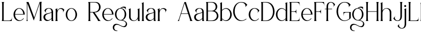 LeMaro Regular font