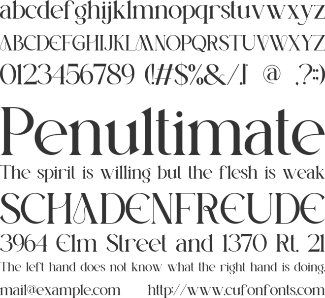 Rineka font preview