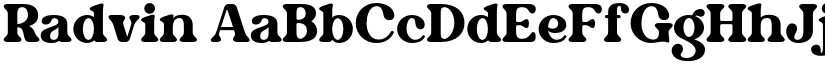 Radvin font