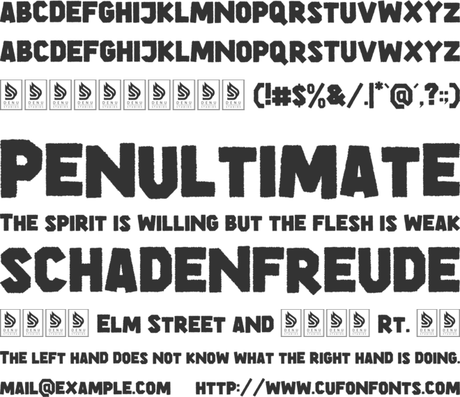 Hexen Craft font preview