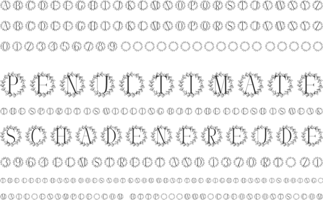 Lauressence Monogram font preview