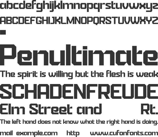 BRONZOR font preview