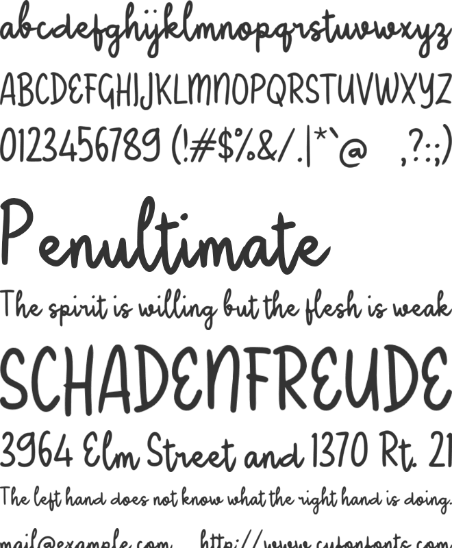 Zabharusy font preview
