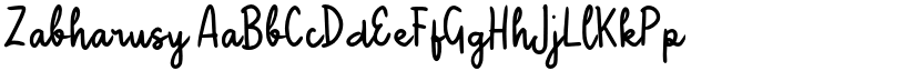 Zabharusy font