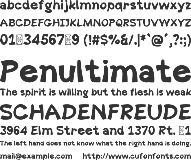 Natage font preview