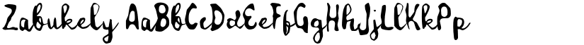 Zabukely font