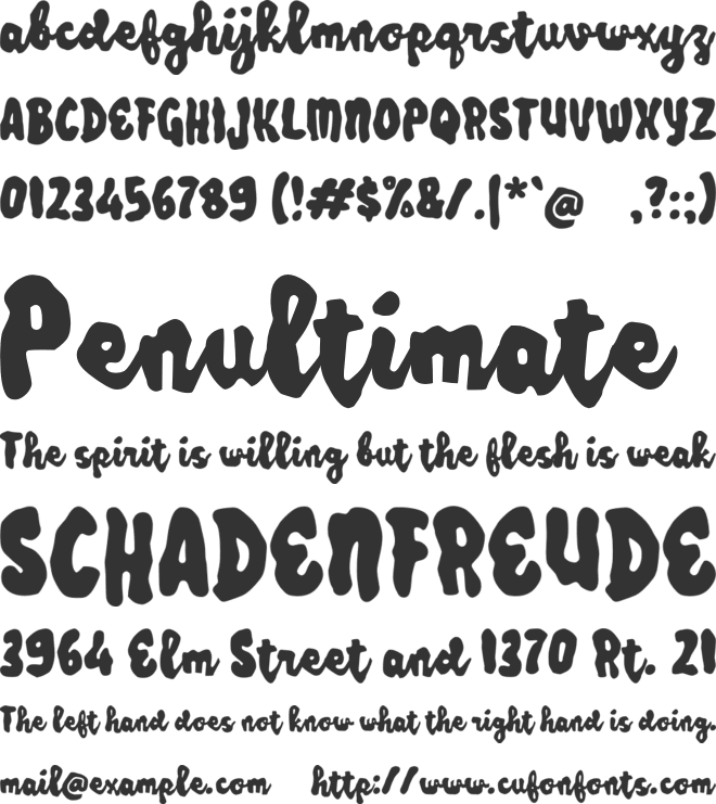 Zabjurya font preview