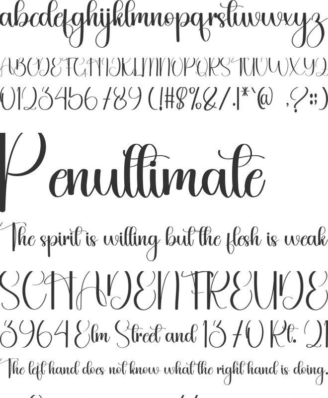 Ballpoint Pens font preview