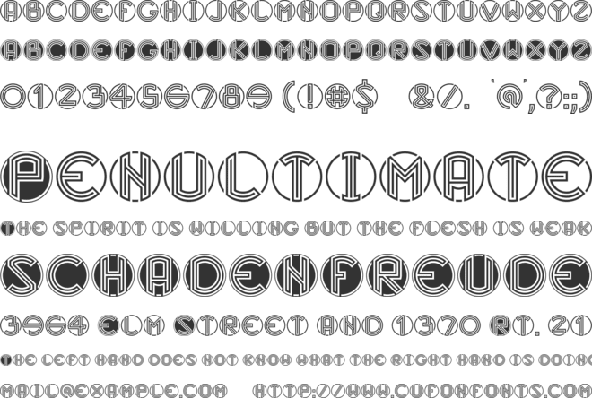 Chinese Circles font preview