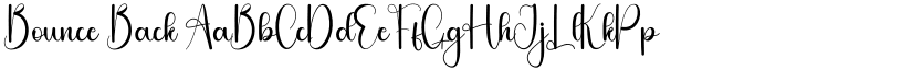 Bounce Back font