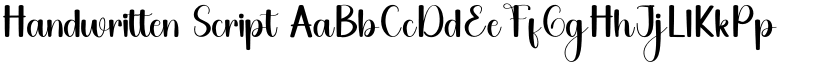 Handwritten Script font
