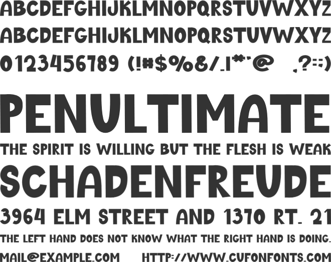 Winter Comic font preview