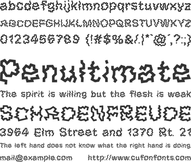 Kenzoo Supplies font preview