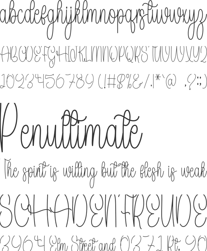 Homestand font preview