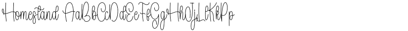 Homestand font